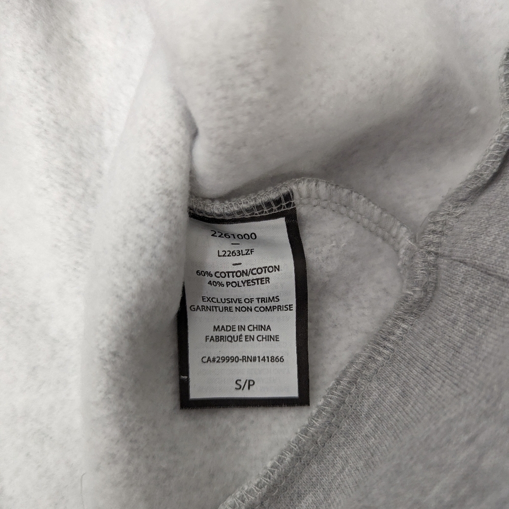 Lazypants Heather Grey Pullover Hoodie - Soft Cotton Blend, Size Small Oversized - Picture 9 of 9